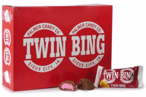Palmer Twin Bing Chocolate Covered Cherry Nougat Candy Bar 36ct